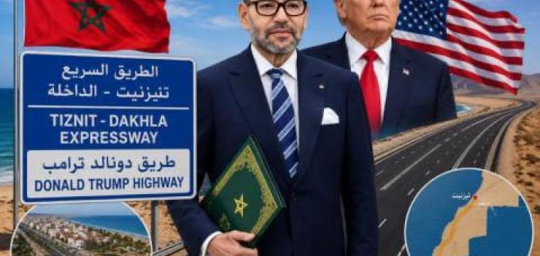 La voie express Tiznit-Dakhla, baptisée « Donald J. Trump Highway », dans le Sud du Maroc