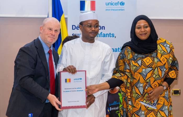 Tchad: le gouvernement et l'Unicef signent la déclaration sur les enfants et l'action climatique